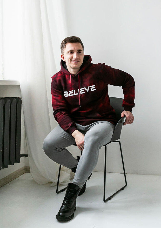 Чоловіча толстовка худі believe 30024