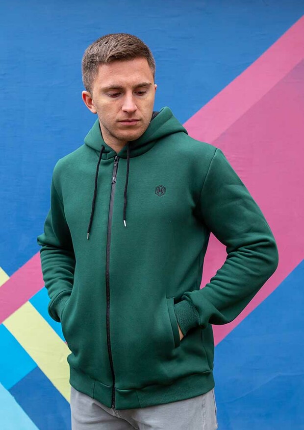 Кофта великих розмірів з блискавкою 30501