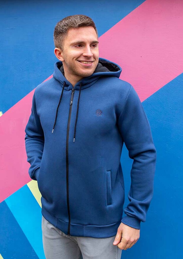 Кофта великих розмірів з блискавкою 30501