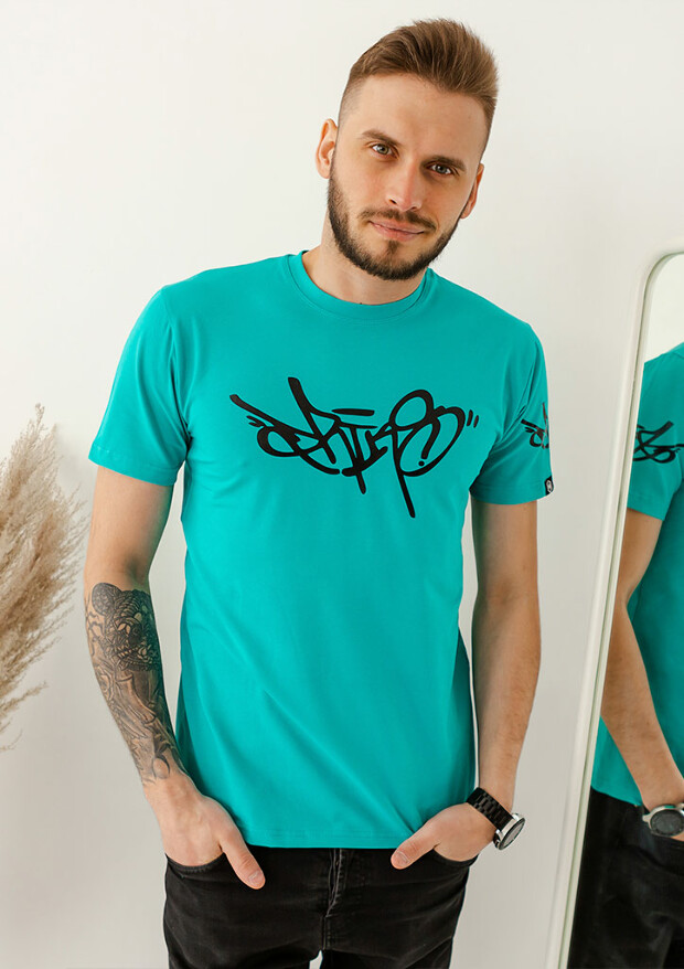 Мужская футболка с оригинальным принтом 40000