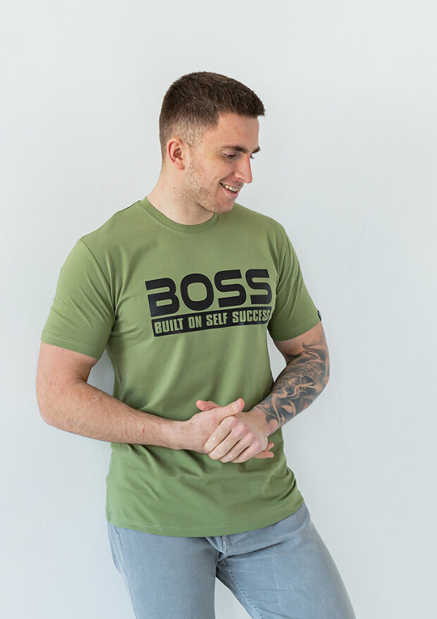 Трендова чоловіча футболка boss 40004