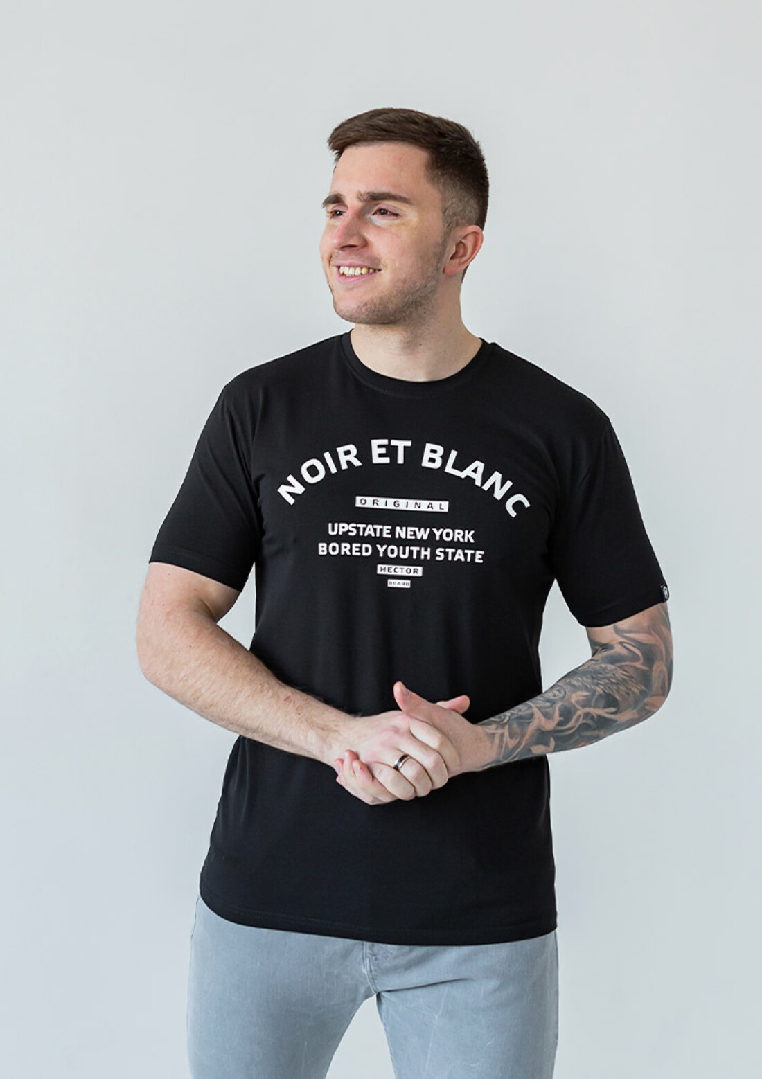 Мужская футболка noir et blanc 40006