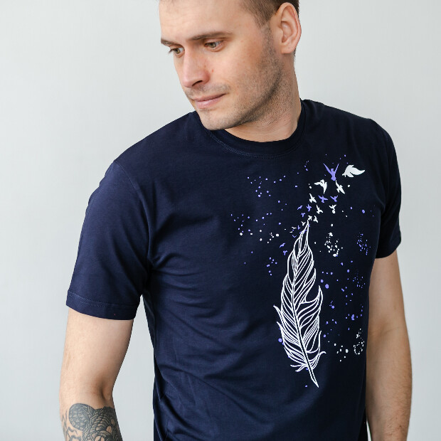 Мужская футболка с оригинальным принтом 40052