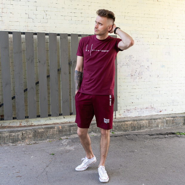 Чоловіча футболка з принтом balance 40076