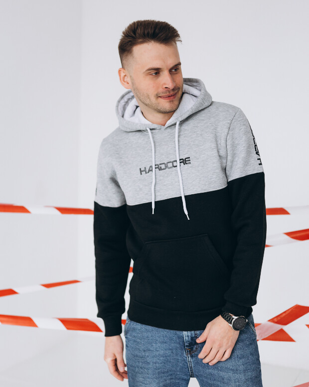 Тепле комбіноване худі hardcore 30051