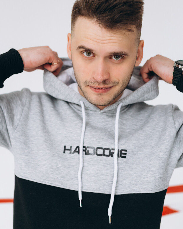 Тепле комбіноване худі hardcore 30051