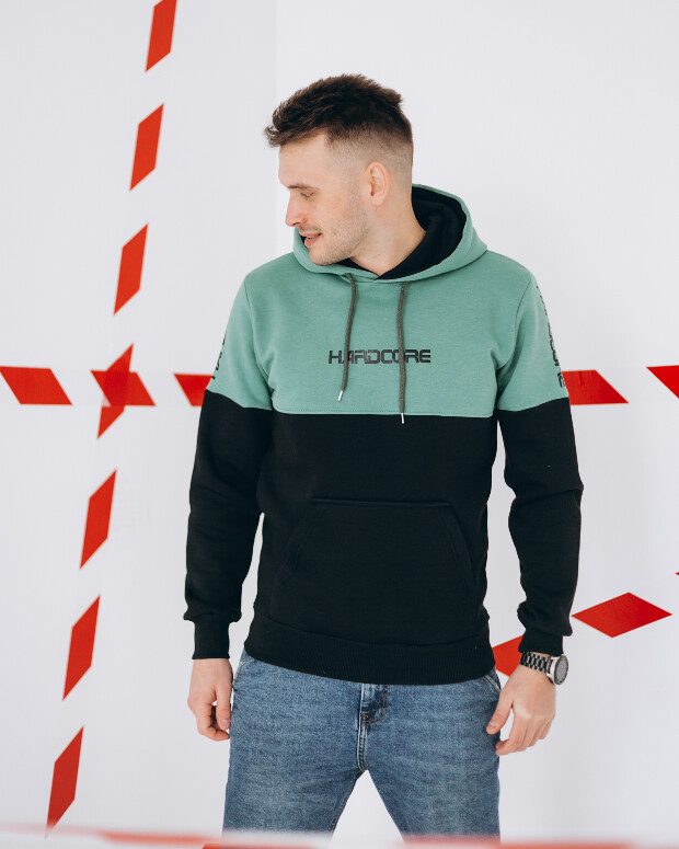 Тепле комбіноване худі hardcore 30051