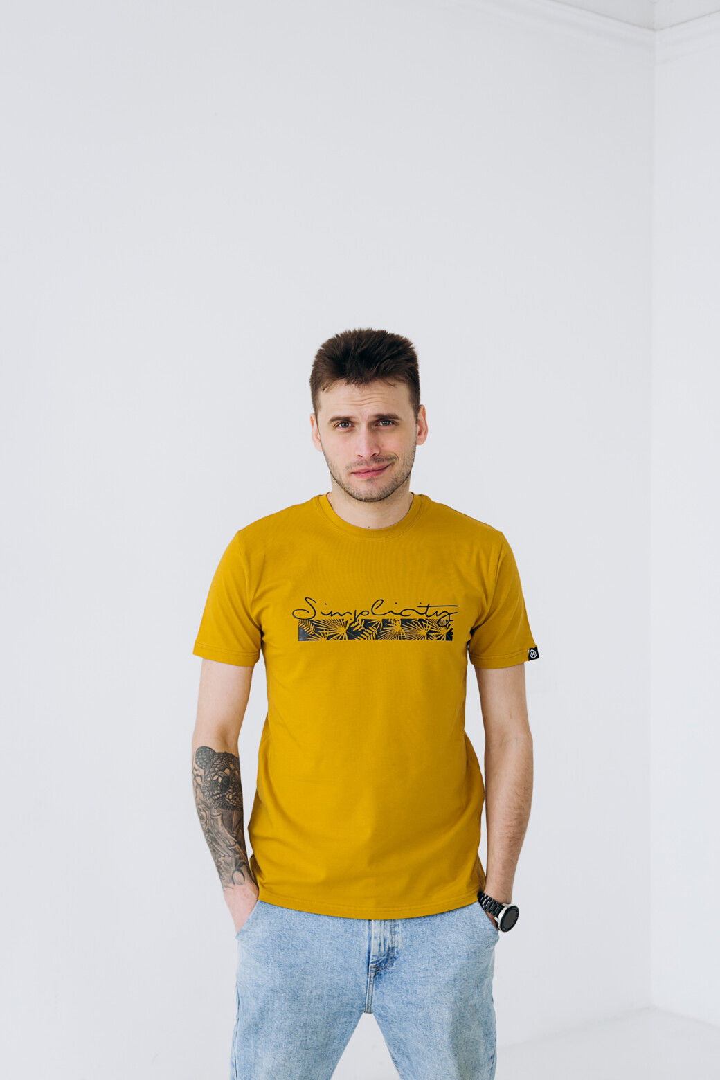 Мужская футболка с рисунком и принтом 40103