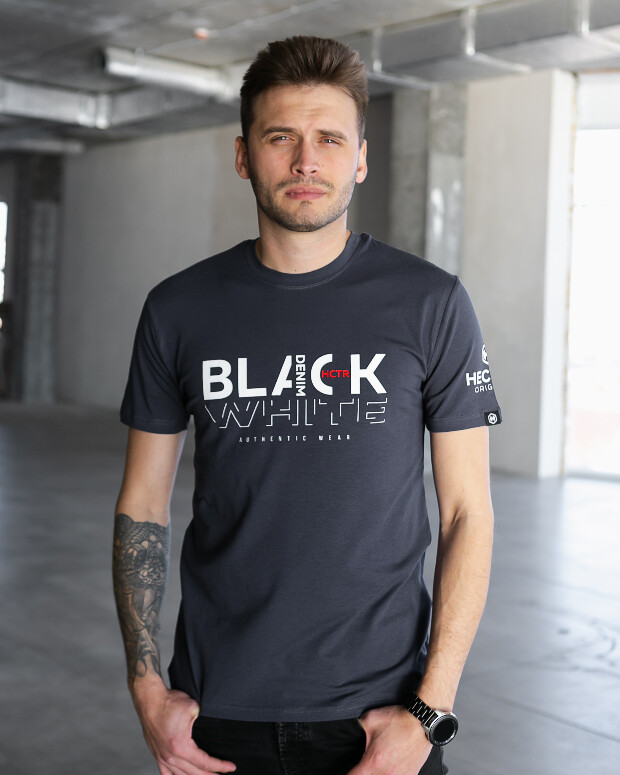 Чоловіча футболка black white 40133