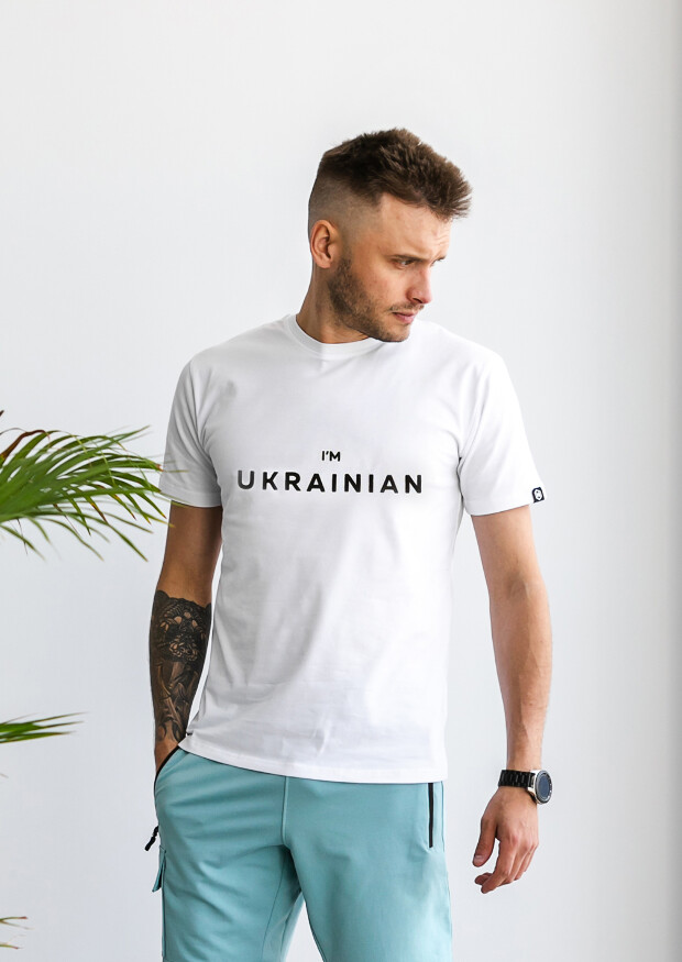 Мужская футболка i am ukrainian 40201