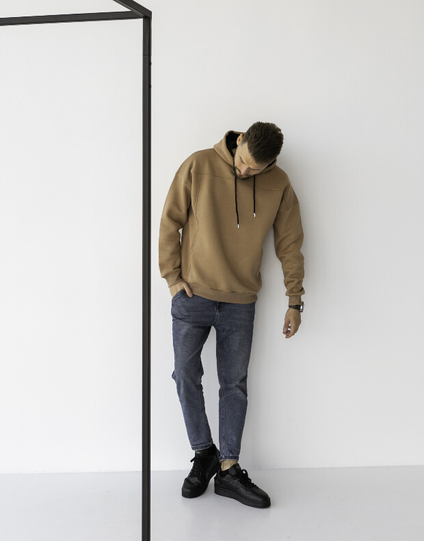 Стильне тепле чоловіче худі оверсайз 30075