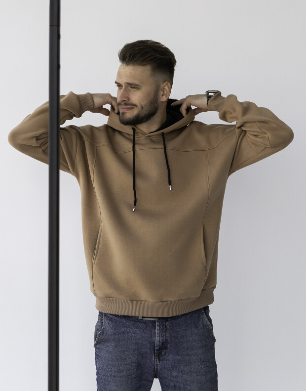 Стильне тепле чоловіче худі оверсайз 30075