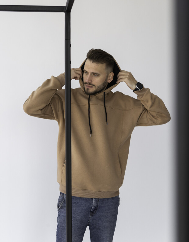 Стильне тепле чоловіче худі оверсайз 30075