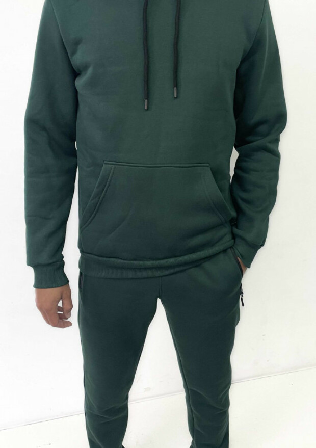 Теплый спортивный костюм с худи больших размеров 30800