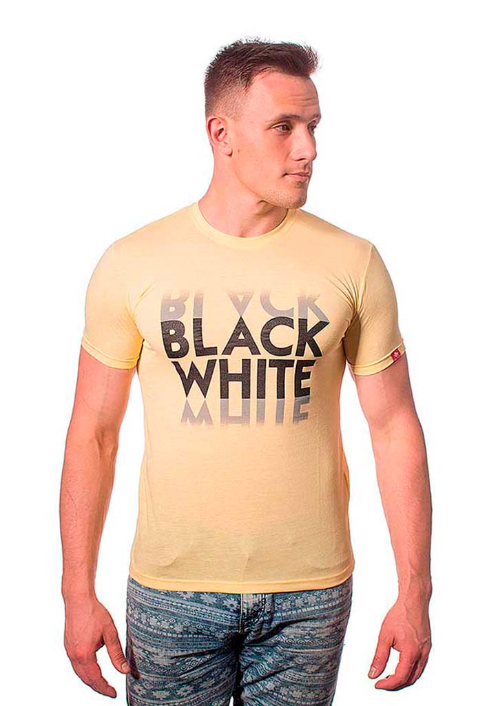 Мужская футболка black white5042