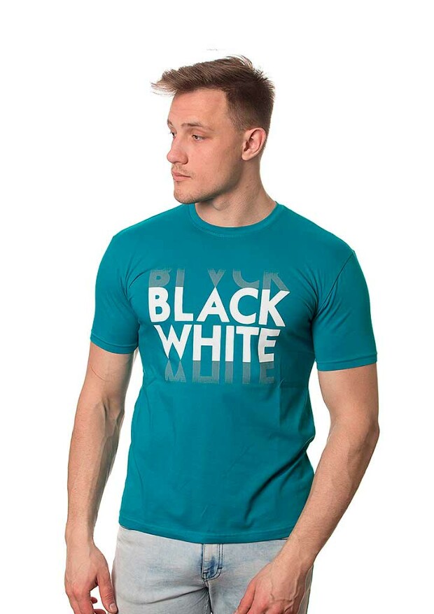 Мужская футболка black white5042