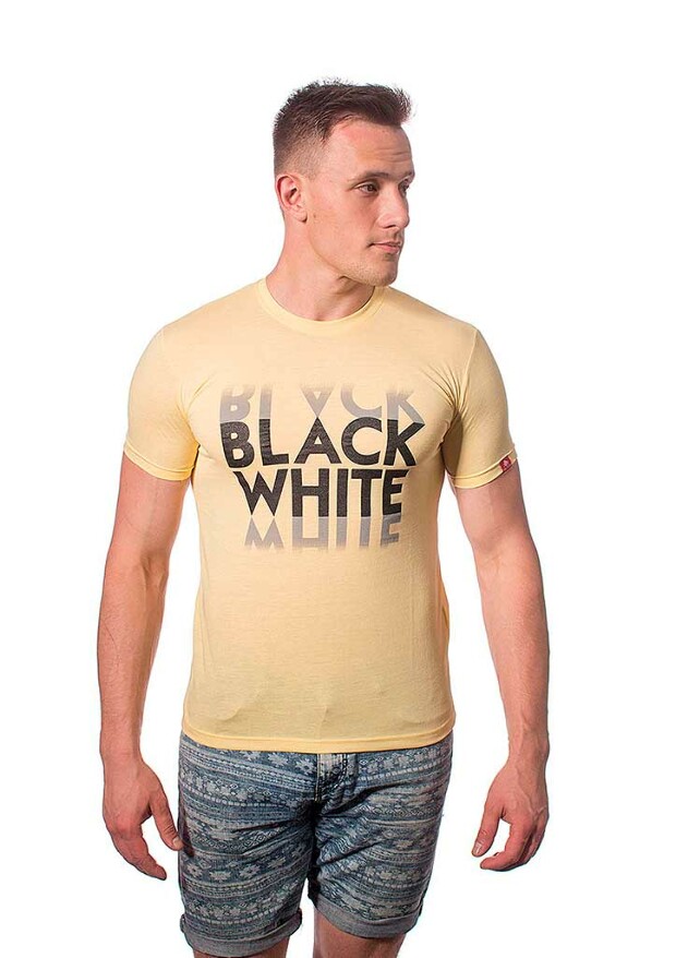 Мужская футболка black white5042