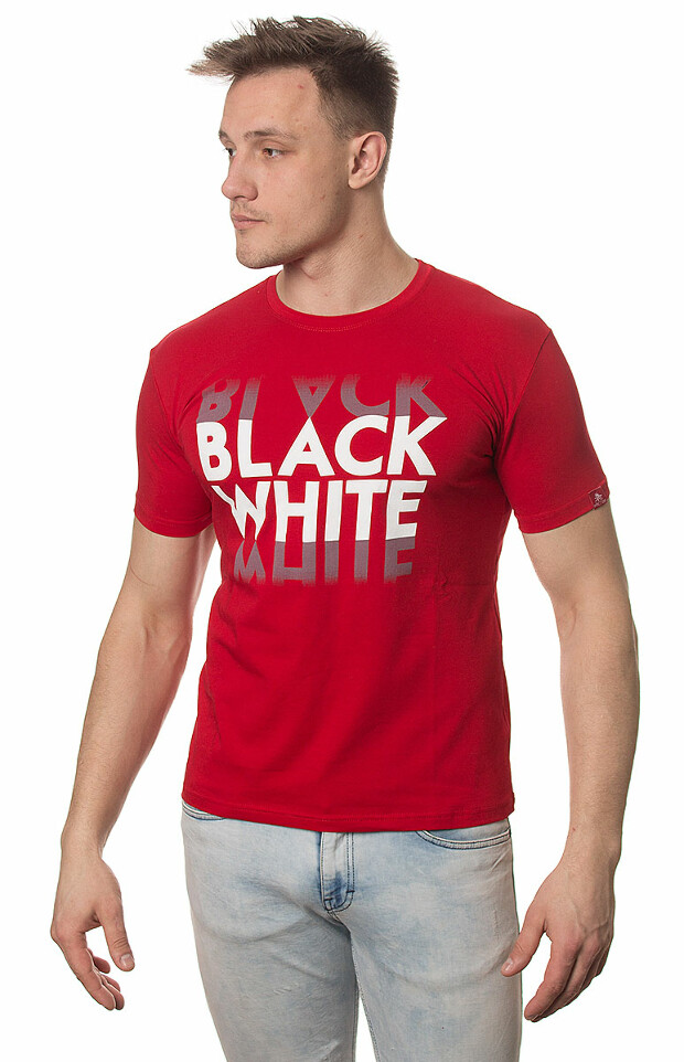 Мужская футболка black white5042
