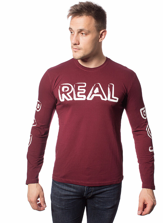Футболка длинный рукав, лонгслив с принтом real bad boy 5206