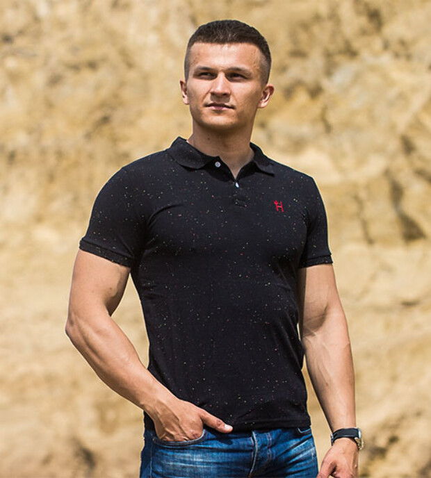 Оригинальная мужская футболка поло 3091