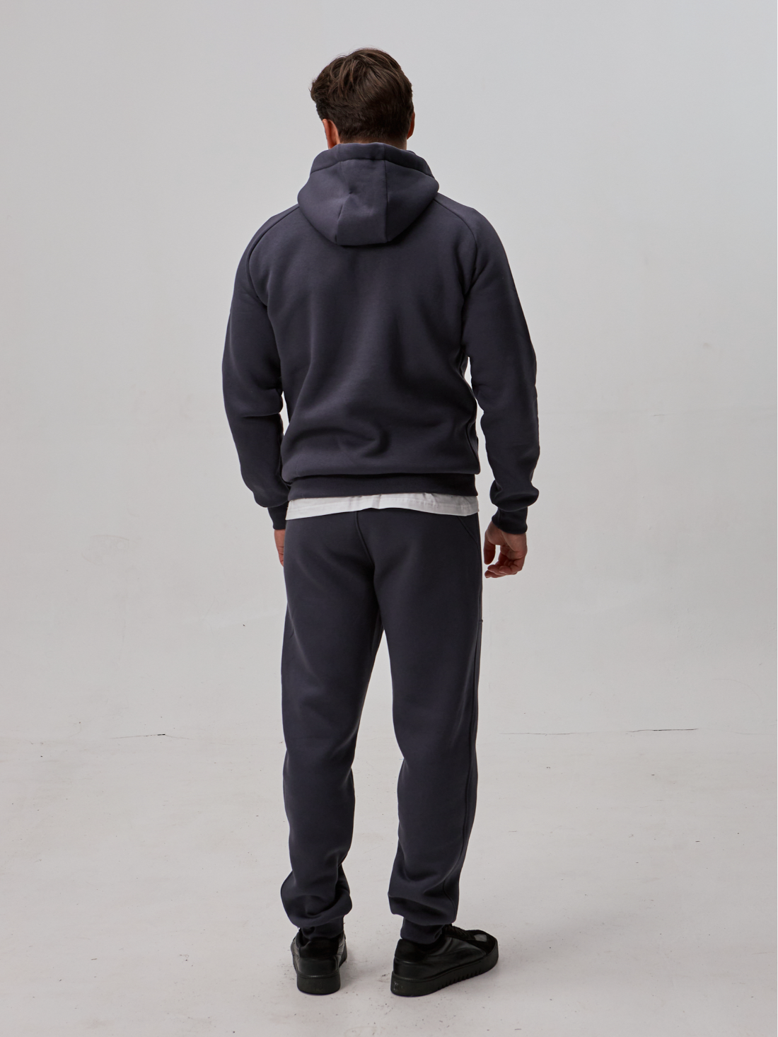 Теплый костюм с худи-регланом и капюшоном 30592