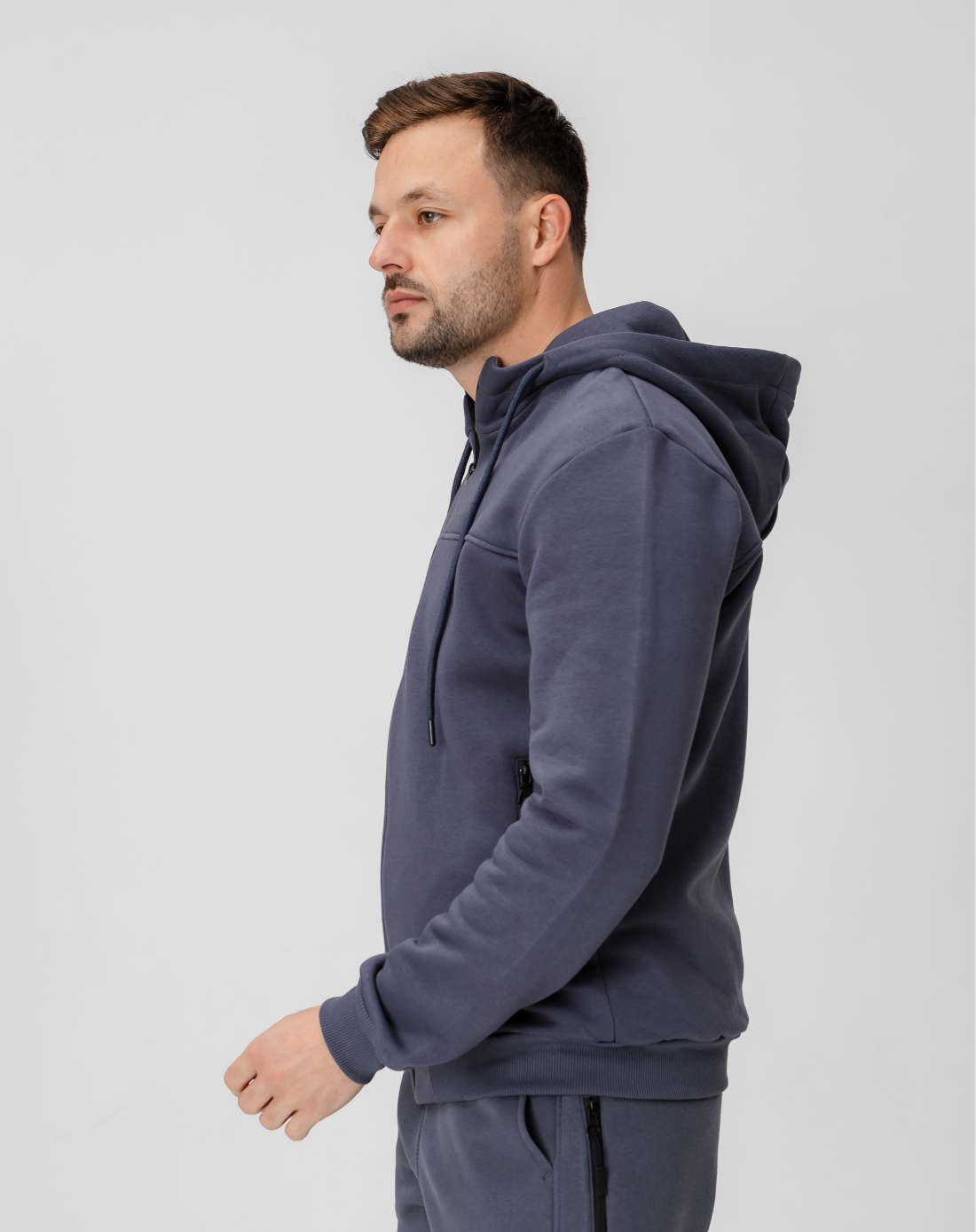 Тепла кофта з високим коміром та застібкою Hector 30475