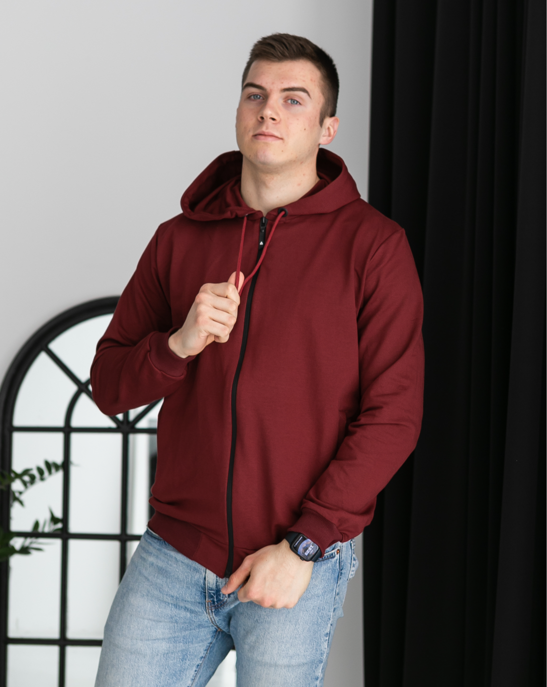 Кофта size+ з блискавкою hector 18154 (18152)