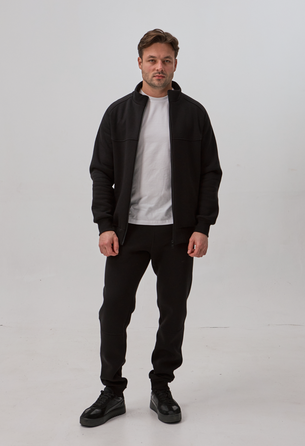 Теплий чоловічий костюм із коміром-стійкою 30595