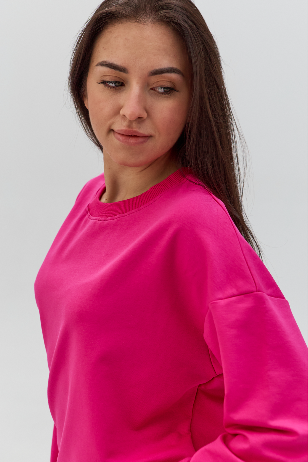 Світшот жіночий спущене плече oversize Hector 24049