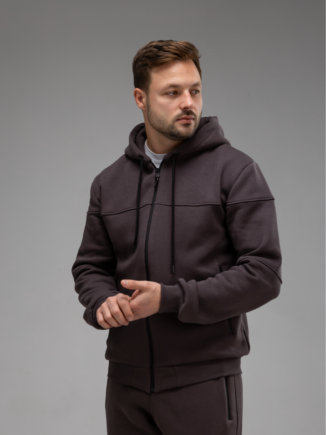 Теплый костюм на молнии с двойным капюшоном Hector 30573
