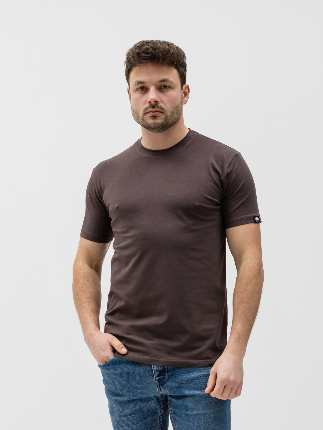 Мужская однотонная футболка hector 22000
