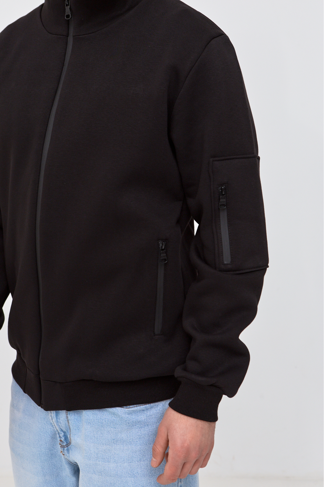 Кофта великих розмірів на застібці на рукаві 30502