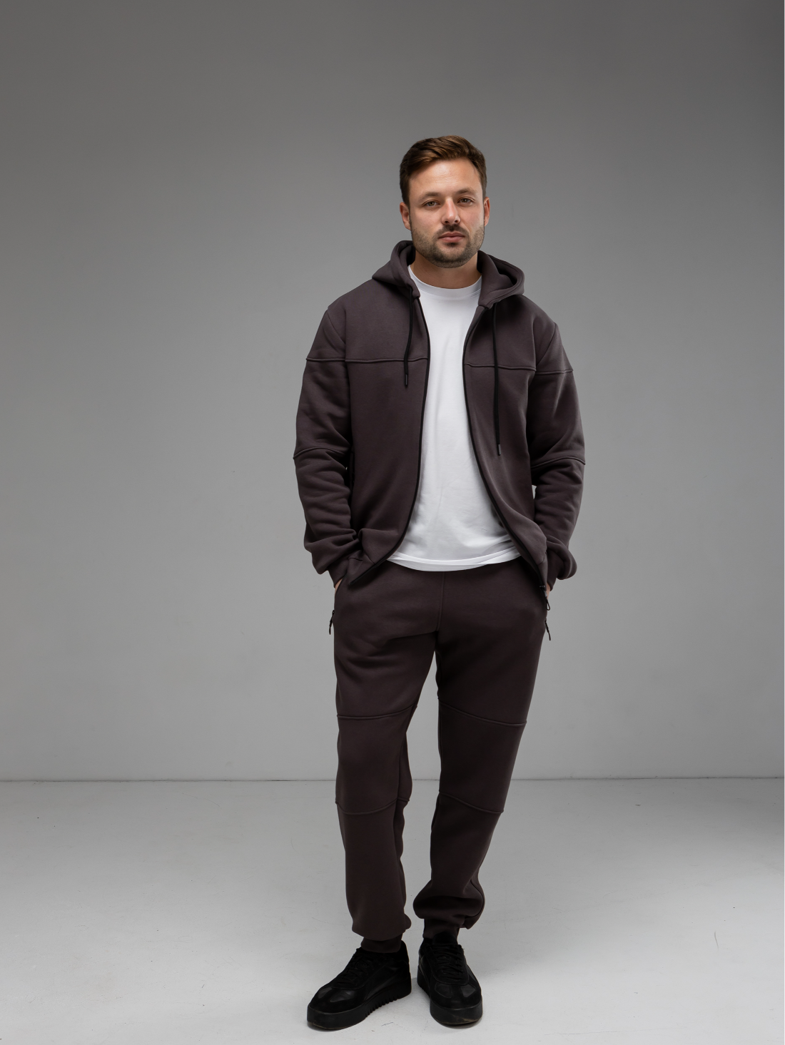 Теплый костюм на молнии с двойным капюшоном Hector 30573