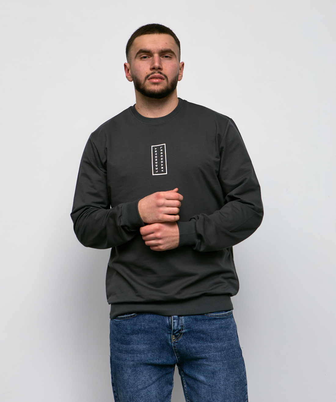 Свитшот больших размеров с принтом LEGENDARY 18037