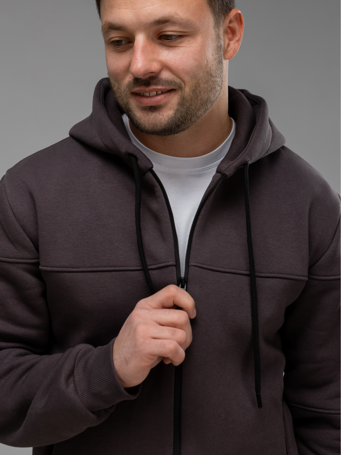 Теплый костюм на молнии с двойным капюшоном Hector 30573