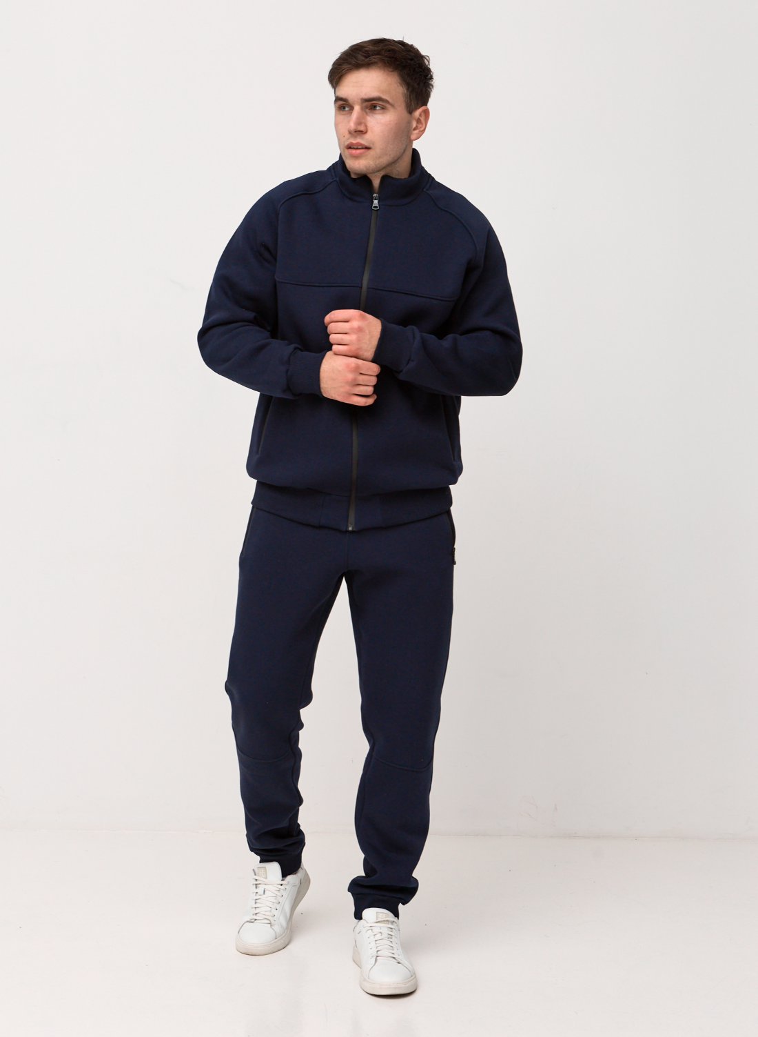 Теплий чоловічий костюм із коміром-стійкою 30595