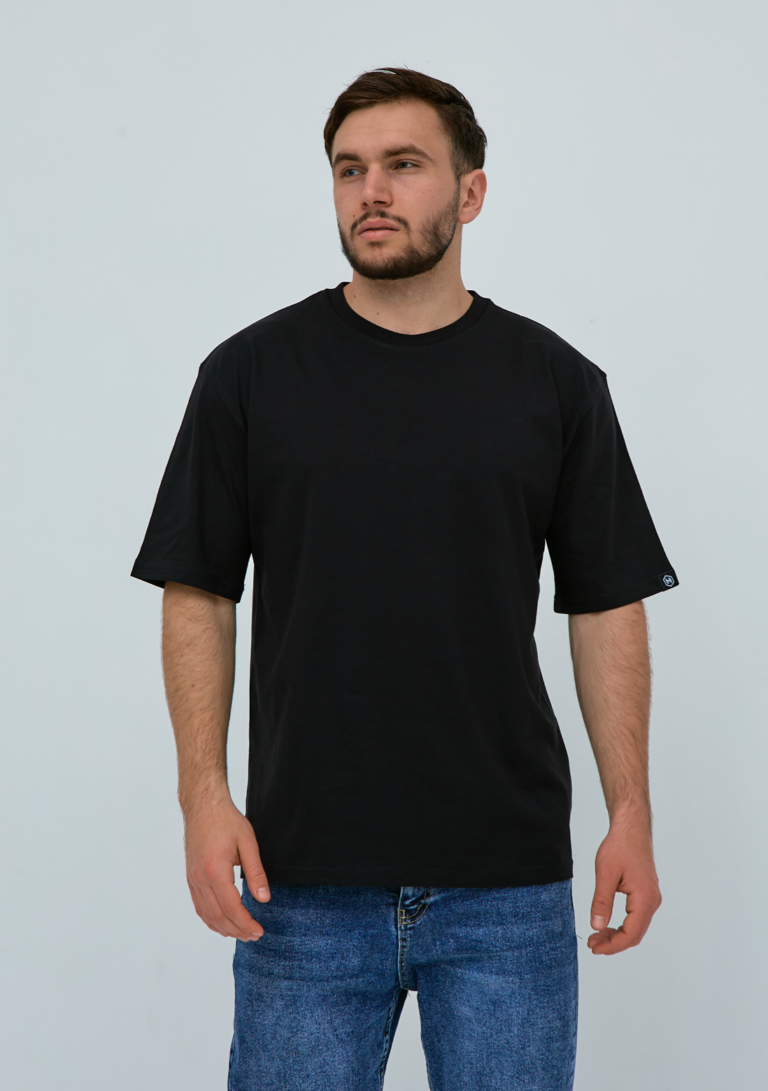 Мужская футболка oversize 100% хлопка без принта 40409