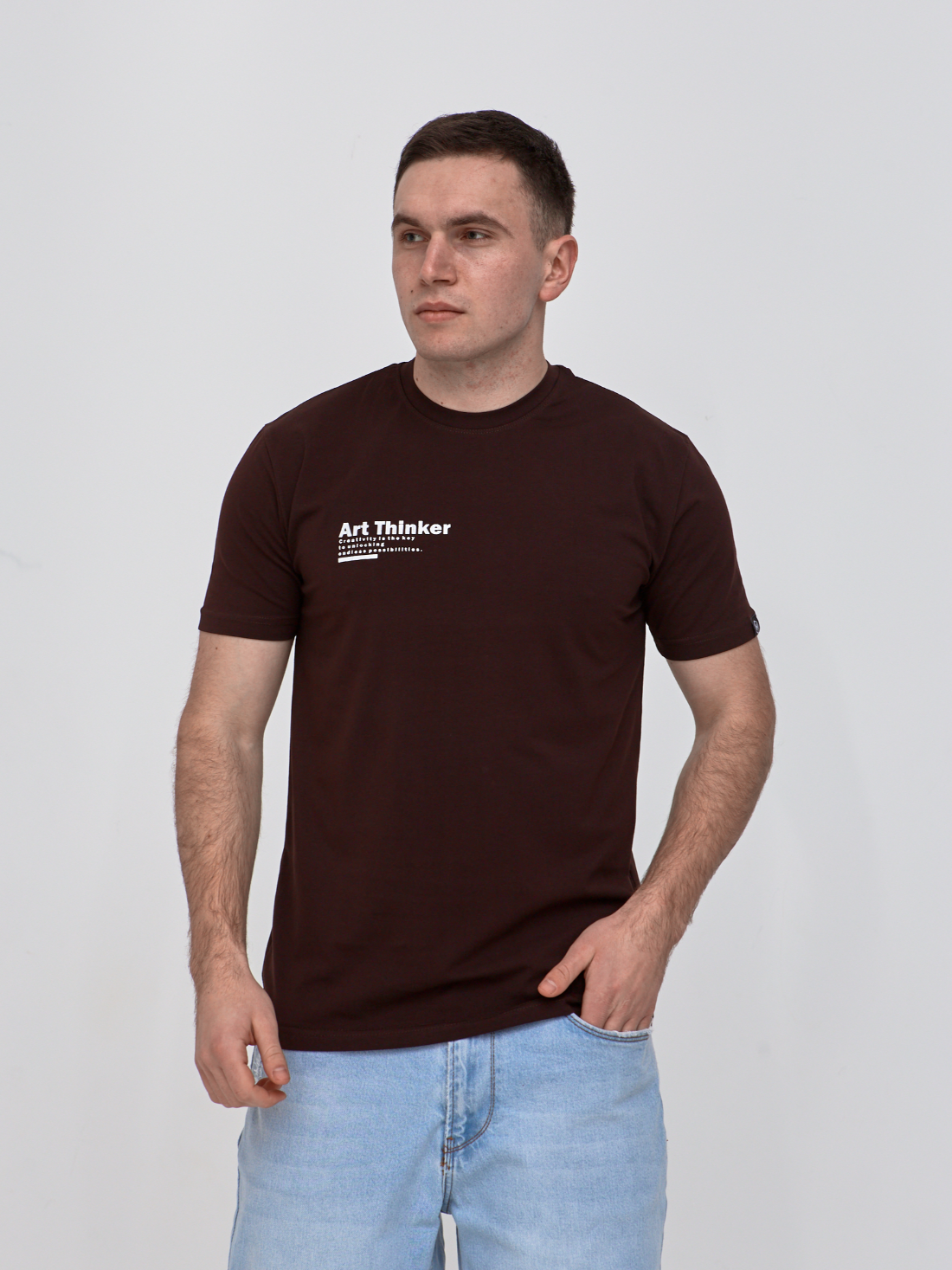 Футболка с аккуратным принтом ART THINKER 42024