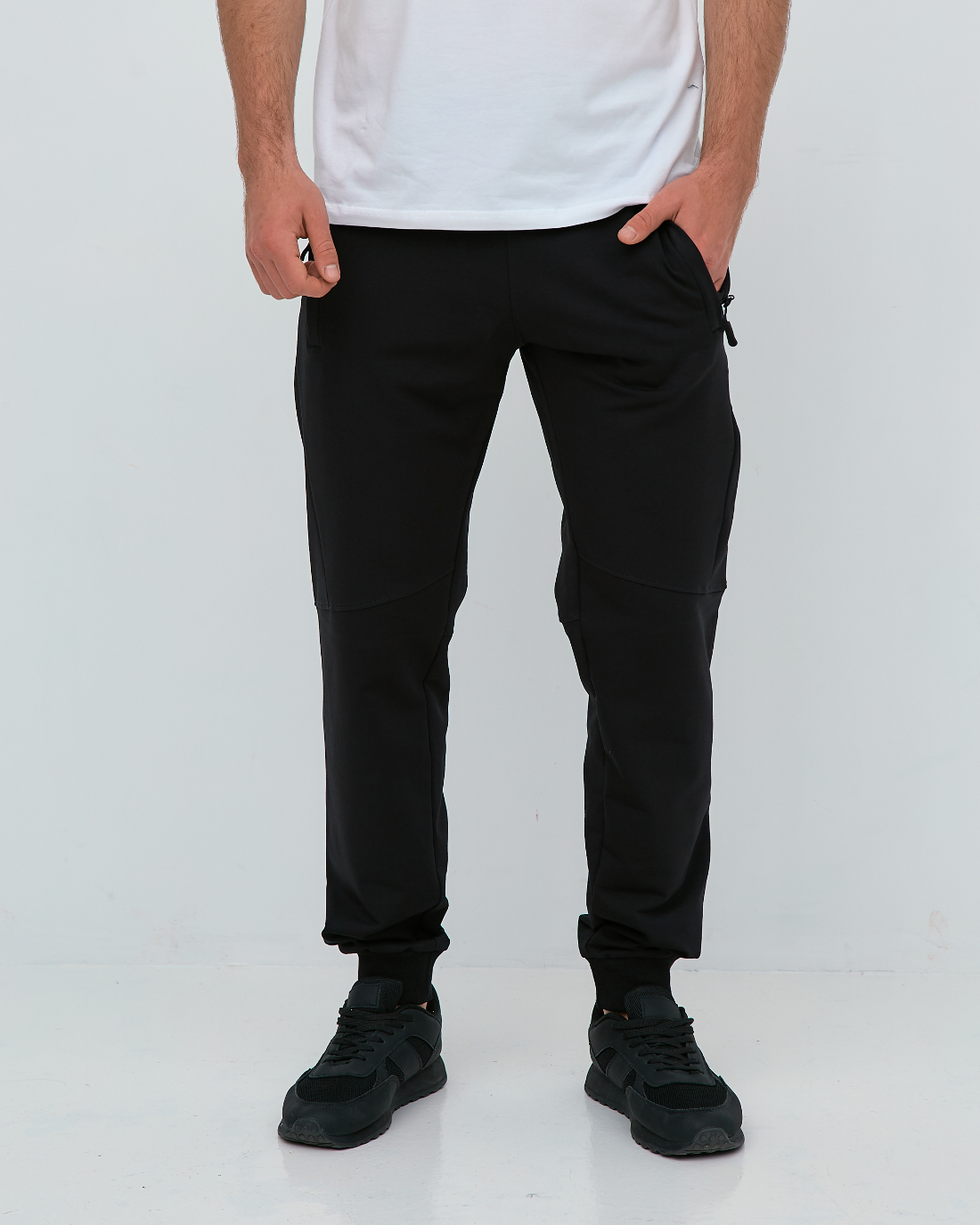 Штани "різані" на манжетах з кишенями на застібці 19000