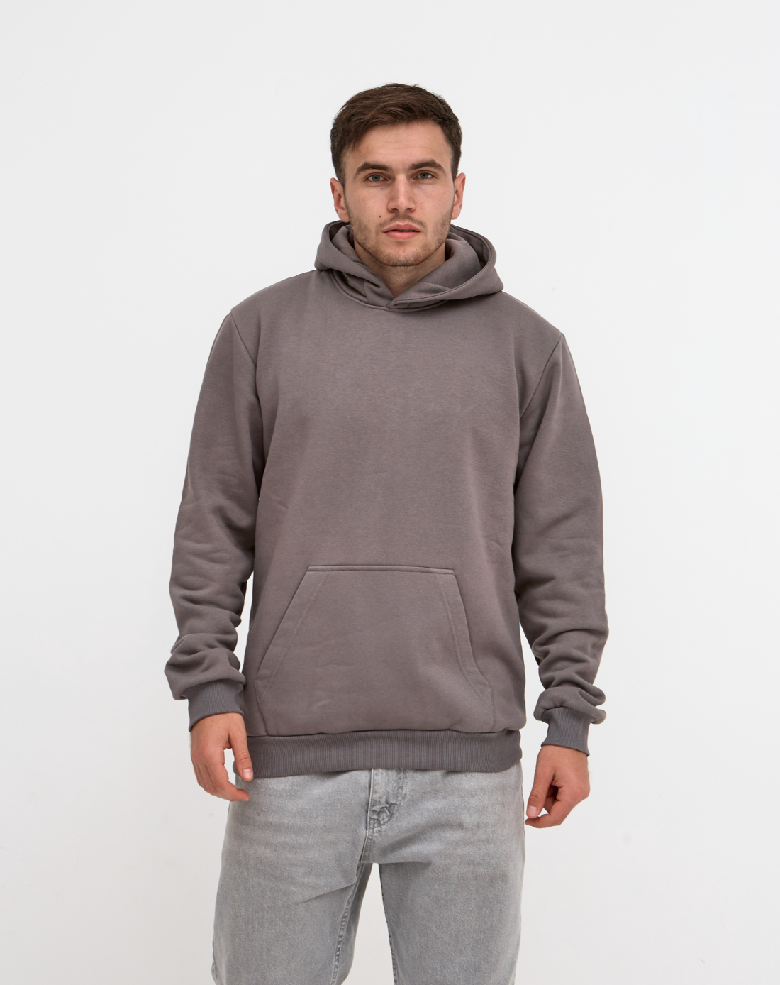Толстовка великих розмірів без шнурка в капюшоні Hector 30129