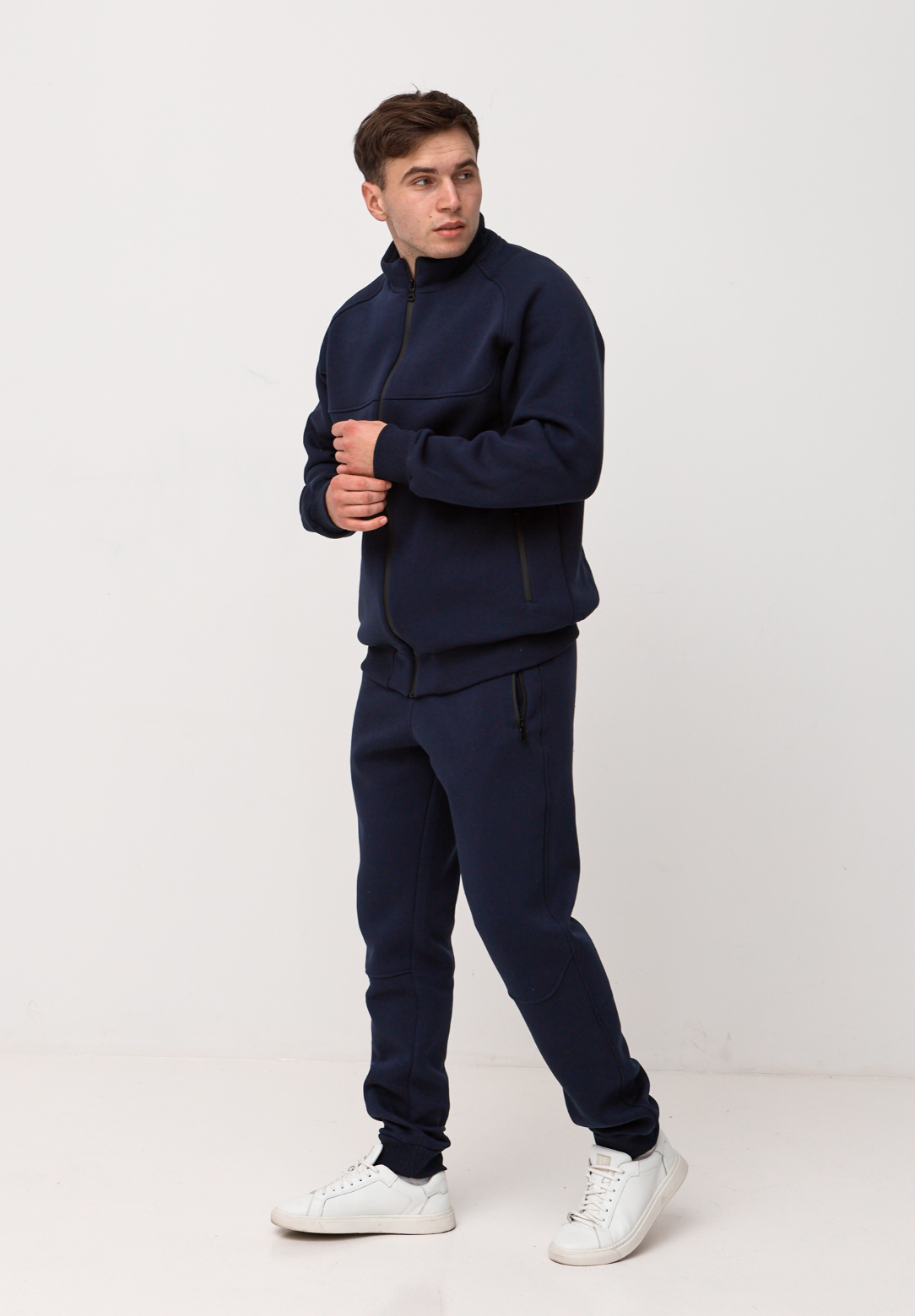 Теплий чоловічий костюм із коміром-стійкою 30595