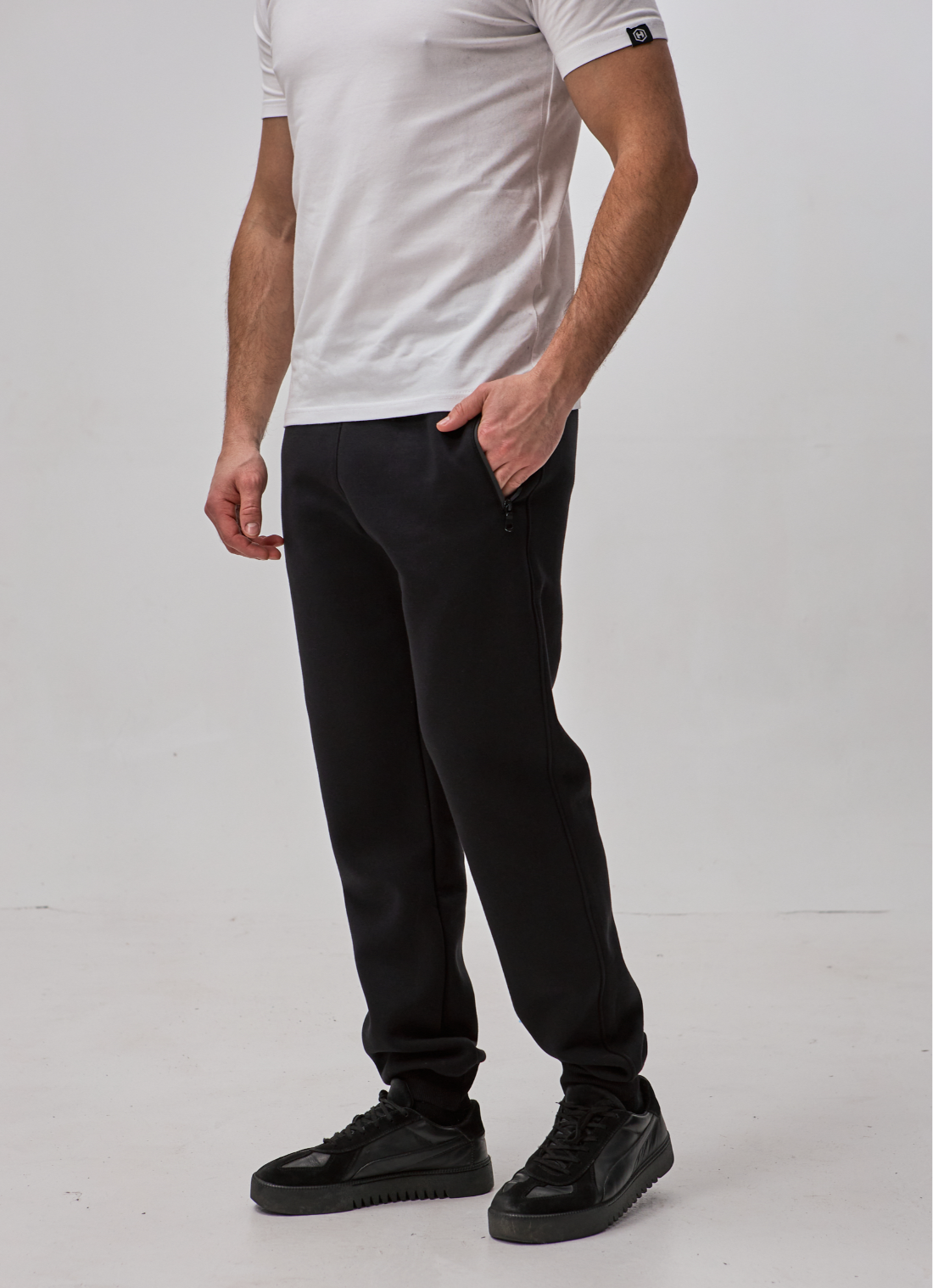 Теплі прямі штани на манжетах 30671