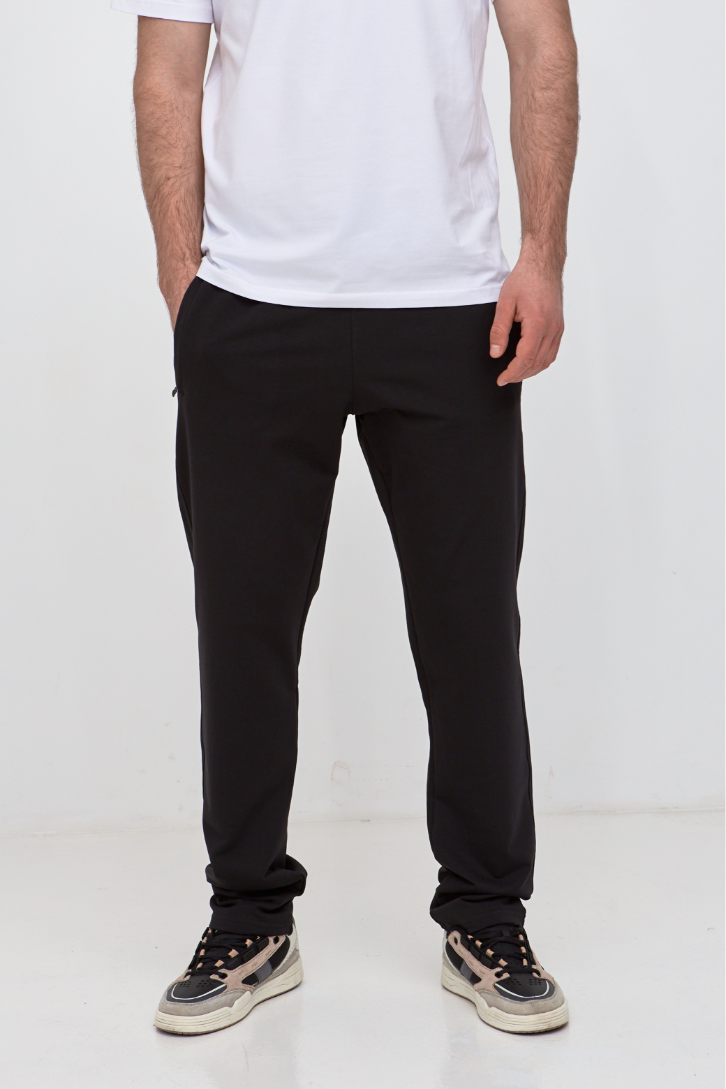 Чоловічі прямі штани без манжетів 17498