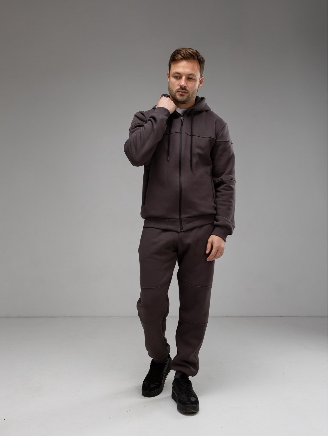 Теплый костюм на молнии с двойным капюшоном Hector 30573