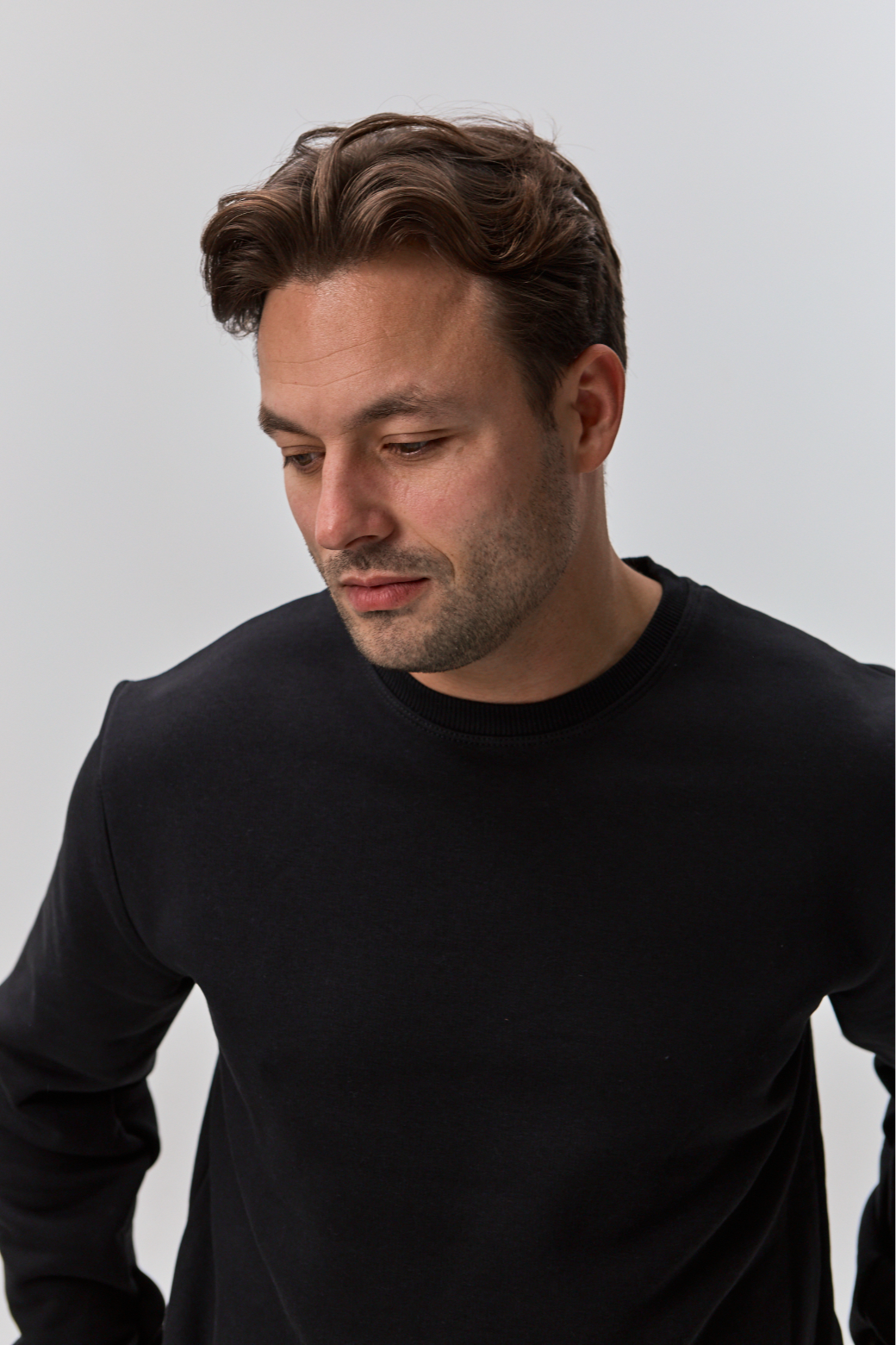 Теплий однотонний чоловічий світшот hector 30324