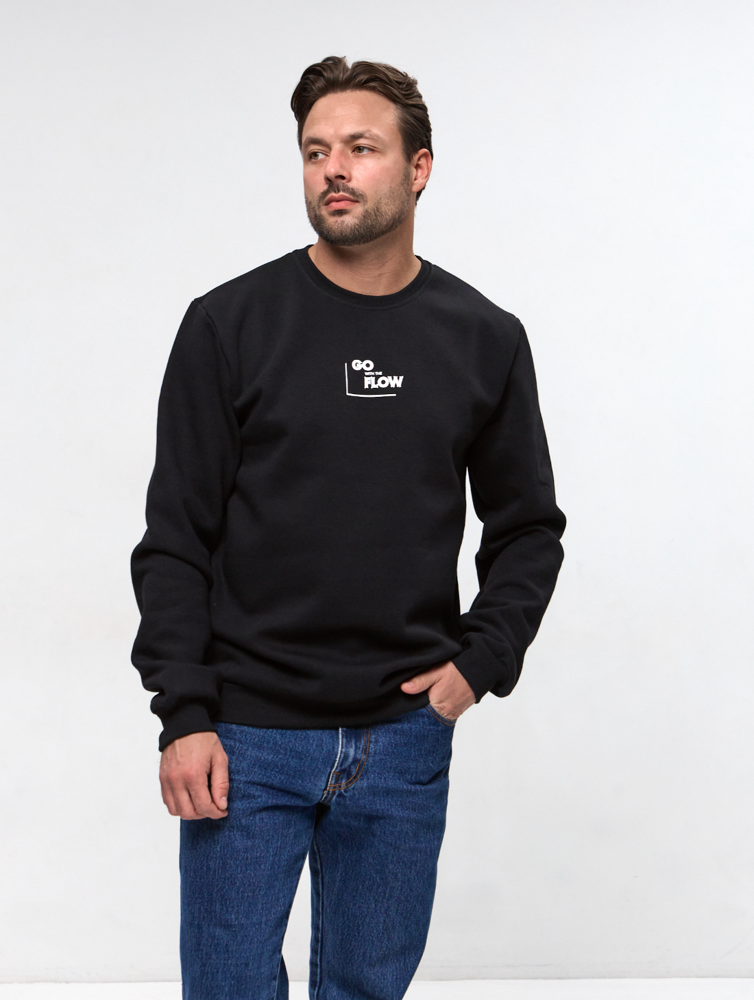Теплый мужской свитшот GO WITH THE FLOW 30616