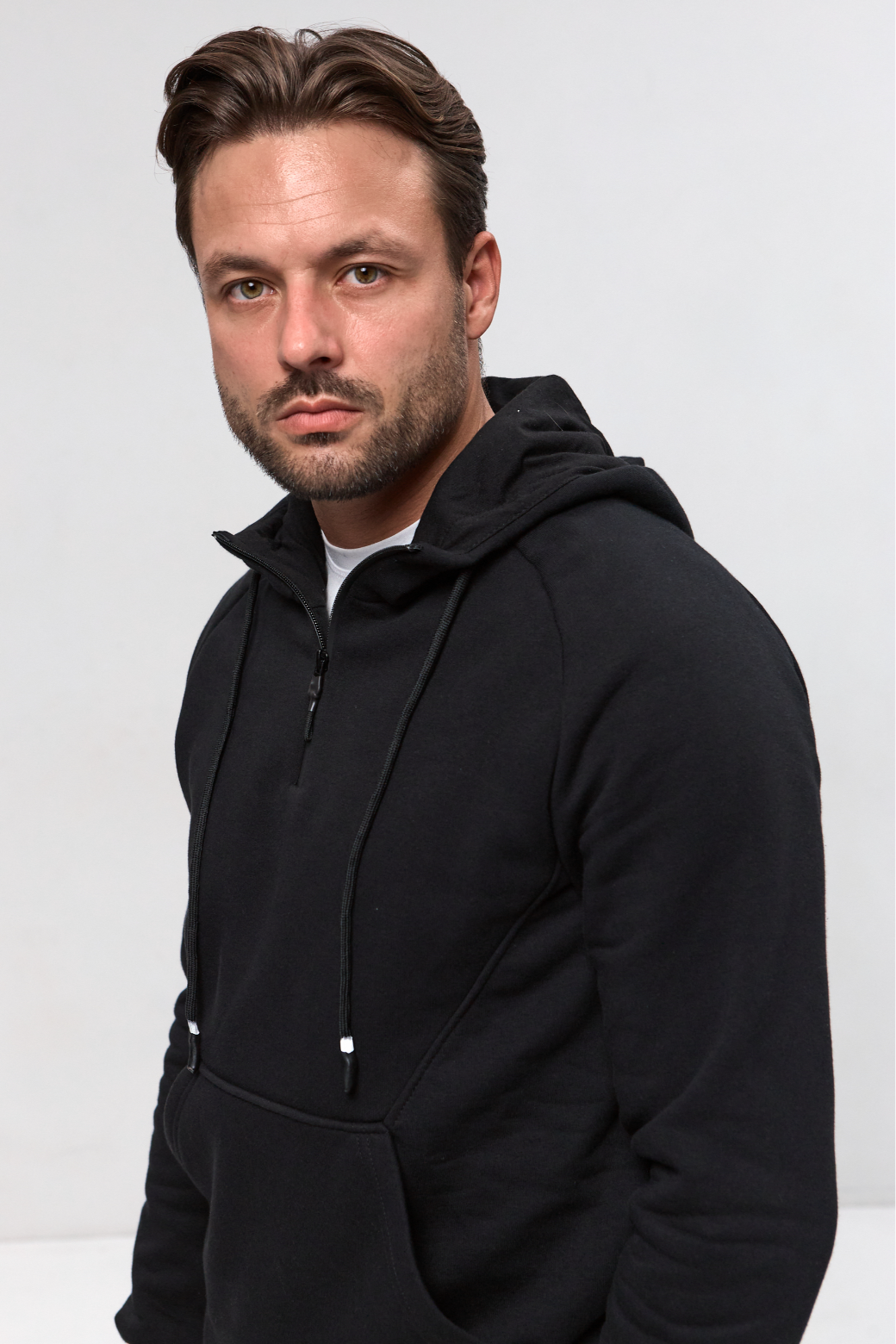 Теплый костюм с худи-регланом и капюшоном 30592