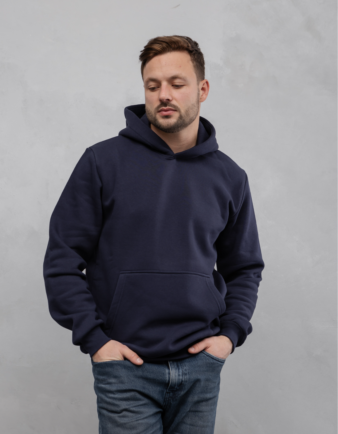 Толстовка великих розмірів без шнурка в капюшоні Hector 30129