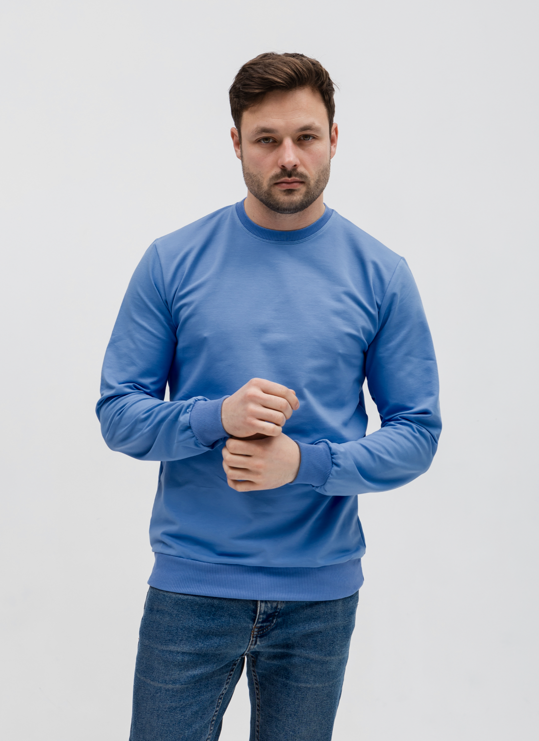 Однотонный мужской свитшот 17081