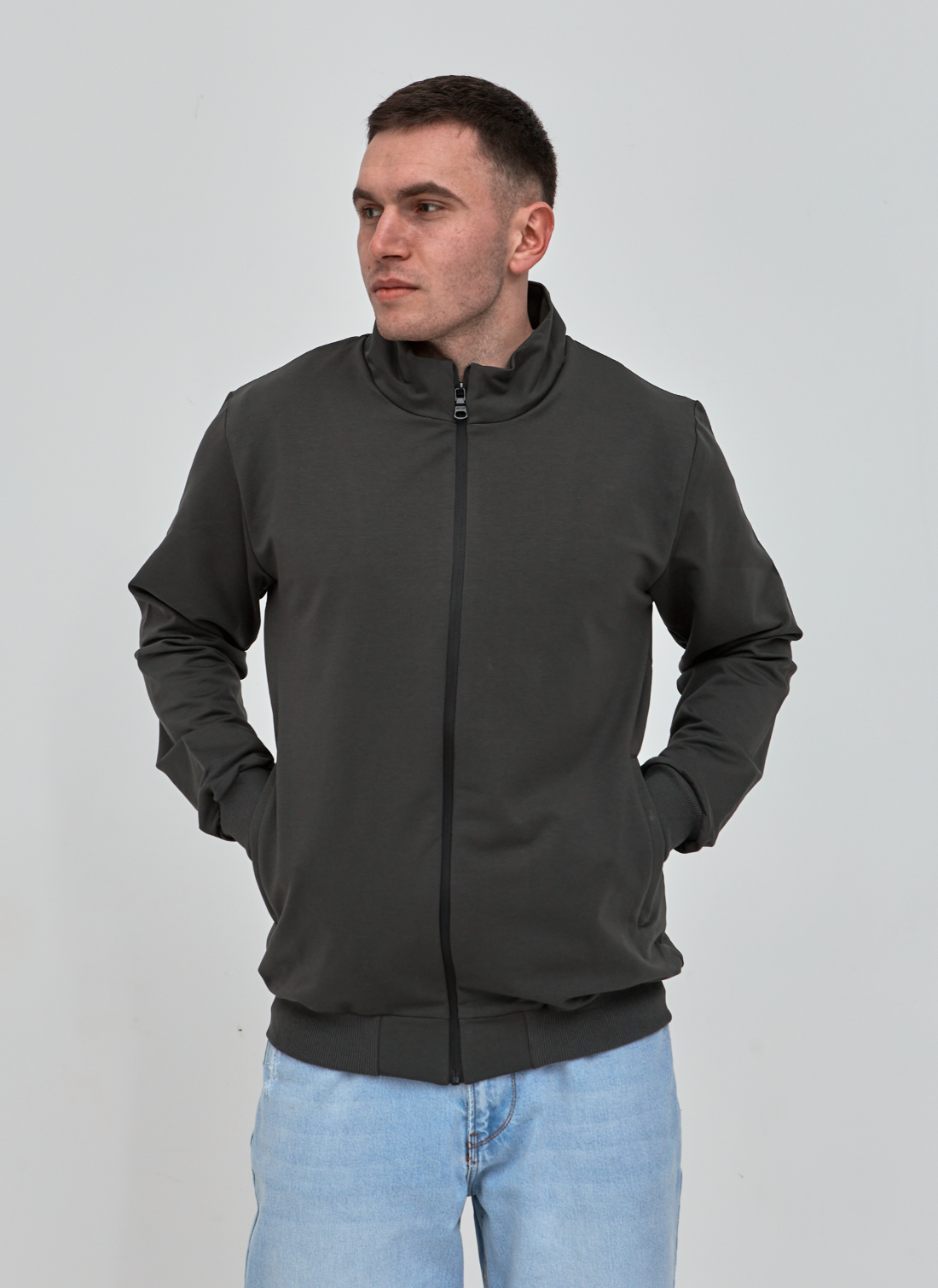 Кофта на молнии больших размеров Hector 18156